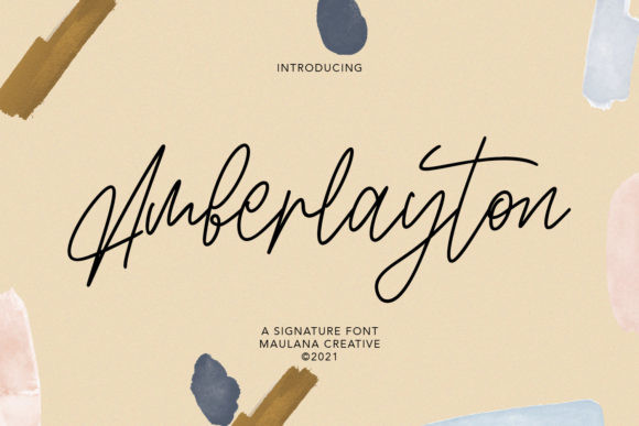 Amberlayton: A Stylish Script Font for Campaign Headlines