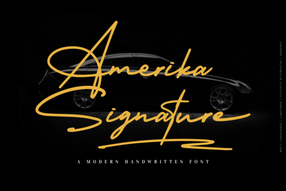 Amerika Signature: A Handwritten Font That Elevates Digital Branding
