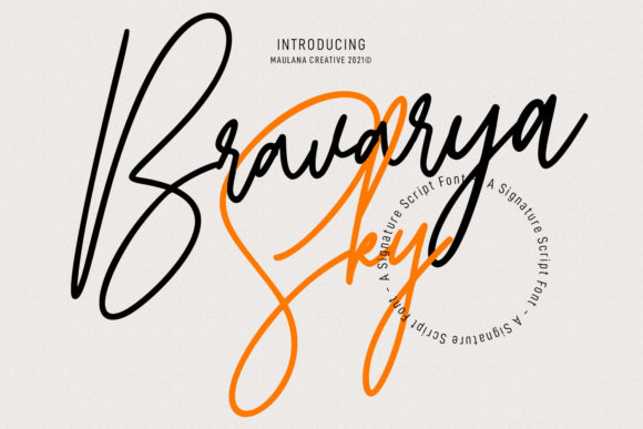 Bravarya Sky: A Script Font with a Subtle Grace