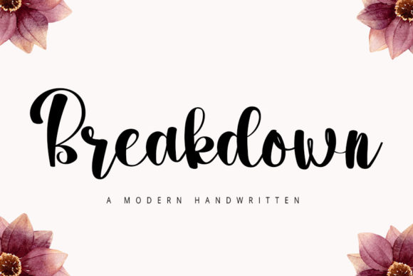 Breakdown: A Refined Script Font for Editorial Charm
