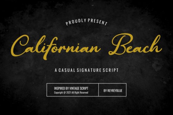 Californian Beach: A Romantic Script Typeface for Handmade Creators