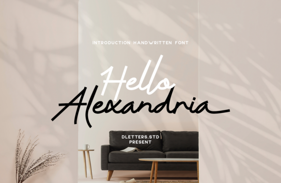 Hello Alexandria: A Handwritten Font for Editorial Elegance