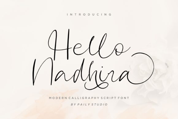 Hello Nadhira: A Refined Handwritten Font for Thoughtful Branding