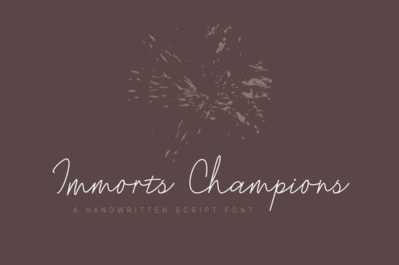 Immorts Champions: A Romantic Script Font for Thoughtful Branding