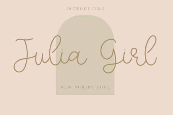Julia Girl Script Font for Handmade Brands