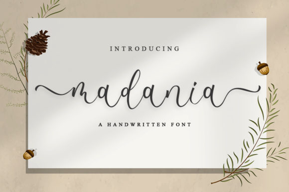 Madania: A Script Font for Editorial Elegance