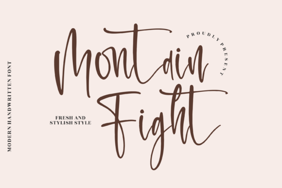Montain Fight: A Refined Script Font for Handmade Brands