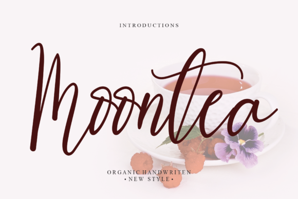 Moontea: A Refined Script Font for Elegant Digital Branding