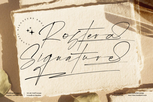 Rostera Signature: A Luxurious Script Font for Polished Branding