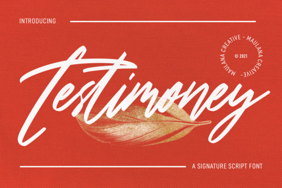 Testimoney Signature: A Script Font That Adds Personality to Branding