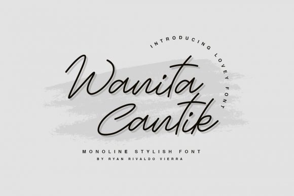 Wanita Cantik: A Delicate Handwritten Font for Romantic Brand Moments